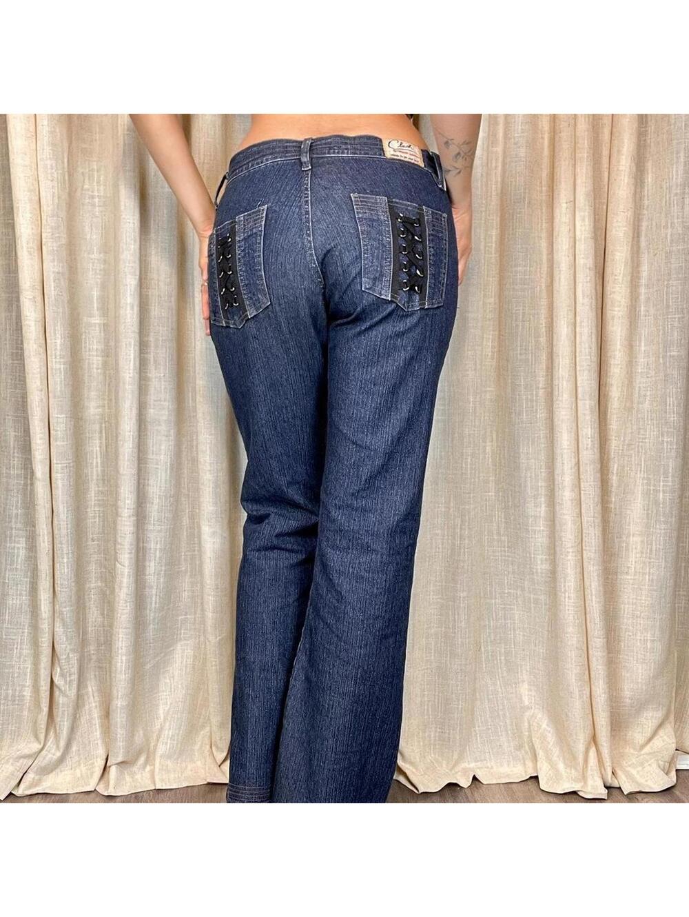 Y2K Lace-Up Jeans - Picture 6 of 7